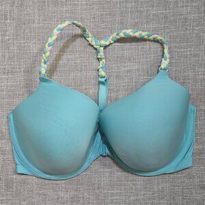 Victoria's Secret Aqua Racerback Line Perfect Coverage Bra 36DD / 36E